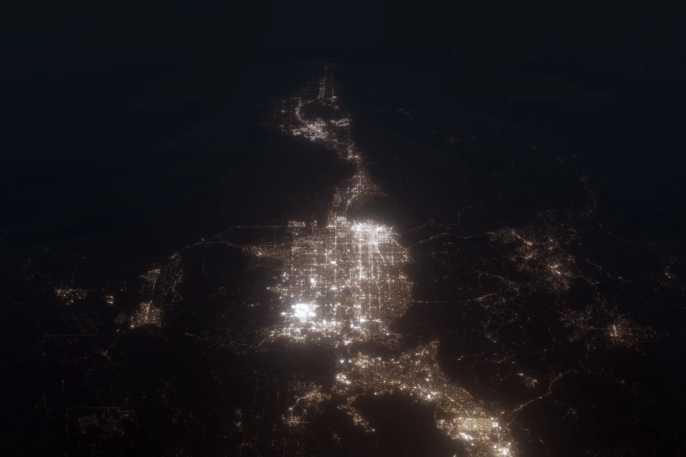 Salt Lake City grid at night
